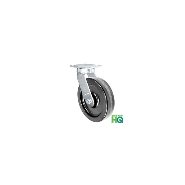 8"x2" Kingpinless Swivel Plate Caster, Phenolic Wheel, 1,400 lbs C